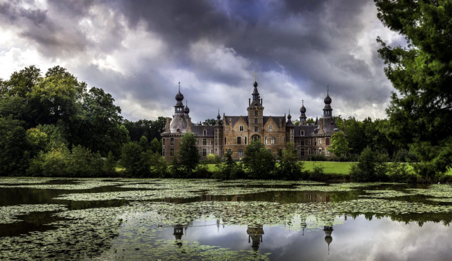 Обои картинки фото ooidonk castle, города, замки бельгии, ooidonk, castle