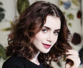 обоя lily collins, девушки, девушка