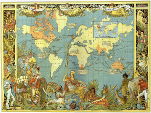 Картинка старинная карта мира разное глобусы карты люди континенты
