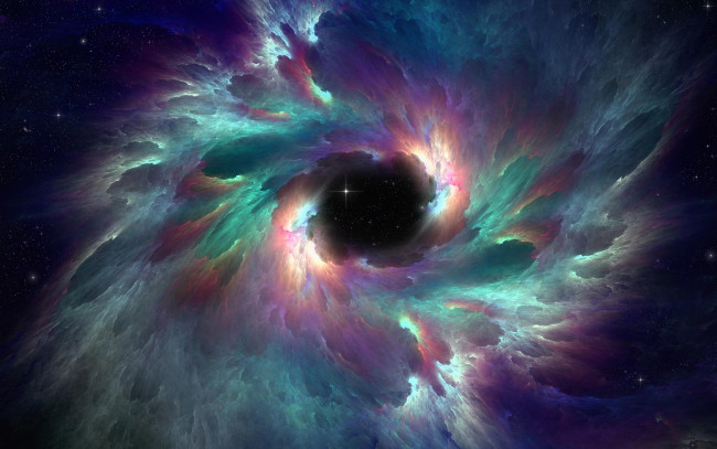 Обои картинки фото космос, арт, свет, звезды, the, iridescent, nebula