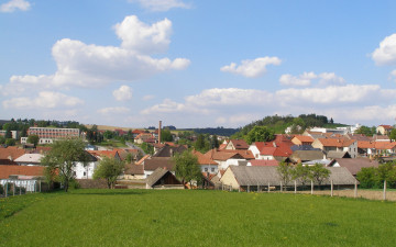 Картинка города панорамы панорама лужайка дома