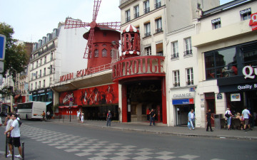 Картинка города париж франция mouline rouge