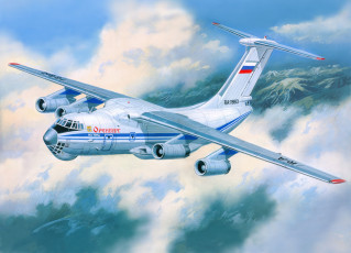 Картинка авиация 3д рисованые graphic облака