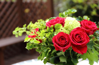 Картинка цветы букеты +композиции красные розы букет