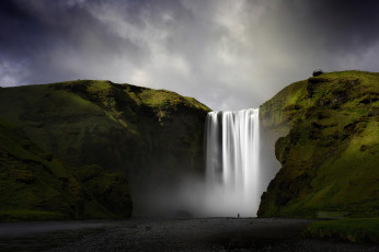 Картинка природа водопады скоугафосс водопад река скоугау исландия