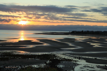 Картинка природа восходы закаты побережье песок закат небо солнце