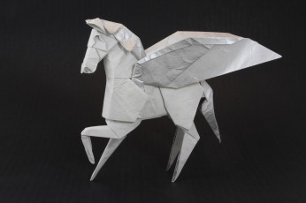 Картинка разное ремесла +поделки +рукоделие оригами фон лошадь пегас