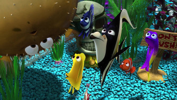 Картинка мультфильмы finding+nemo череп камешки рыба водоросли