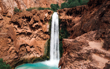 Картинка природа водопады водопад поток скалы