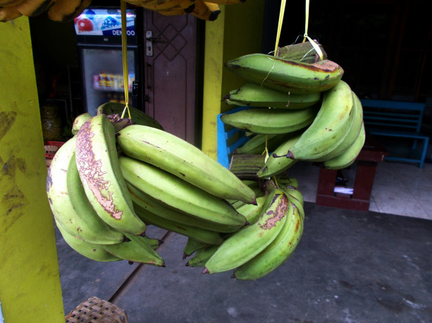 Обои картинки фото еда, бананы, зеленые, связки