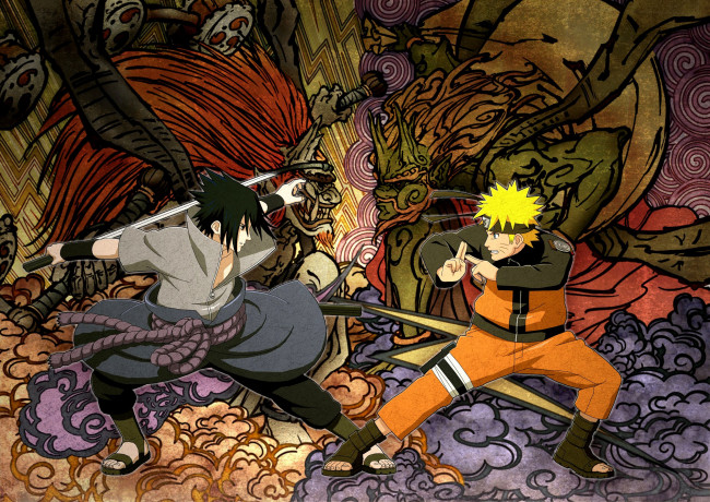 Обои картинки фото аниме, naruto, наруто, саске