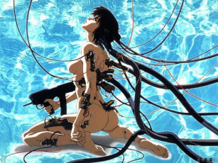 Картинка кибер аниме ghost in the shell