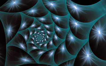 Картинка 3д графика fractal фракталы синий тёмный