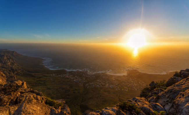 Обои картинки фото природа, восходы, закаты, солнце, африка, юар, кейптаун
