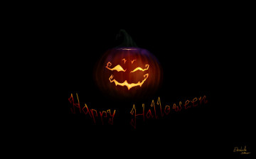 Картинка праздничные хэллоуин надпись черный фон арт праздник тыква halloween