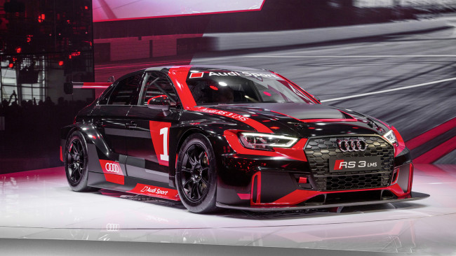 Обои картинки фото audi rs-3 lms 2017, автомобили, выставки и уличные фото, 2017, lms, rs-3, audi