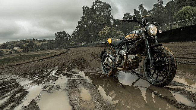 Обои картинки фото мотоциклы, ducati, scrambler, full, throttle