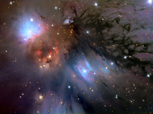 Картинка ngc 2170 космос звезды созвездия галактика