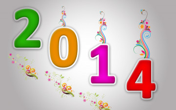 обоя праздничные, векторная графика , новый год, 2014, год