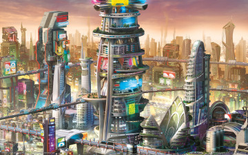 Картинка simcity +cities+of+tomorrow видео+игры город
