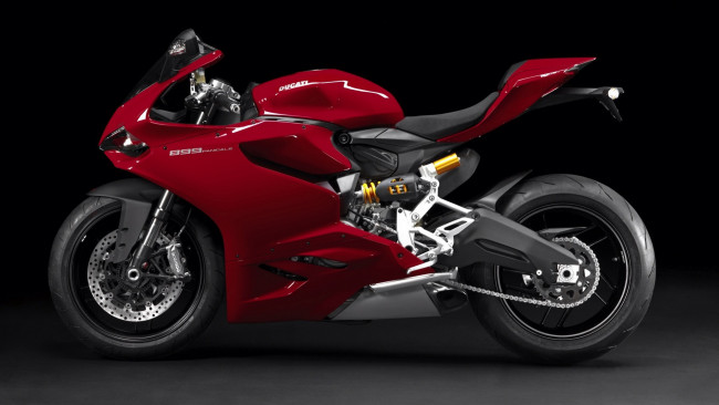 Обои картинки фото мотоциклы, ducati, panigale, 899, красный, breaks