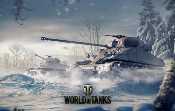 обоя видео игры, мир танков , world of tanks, танки, снег