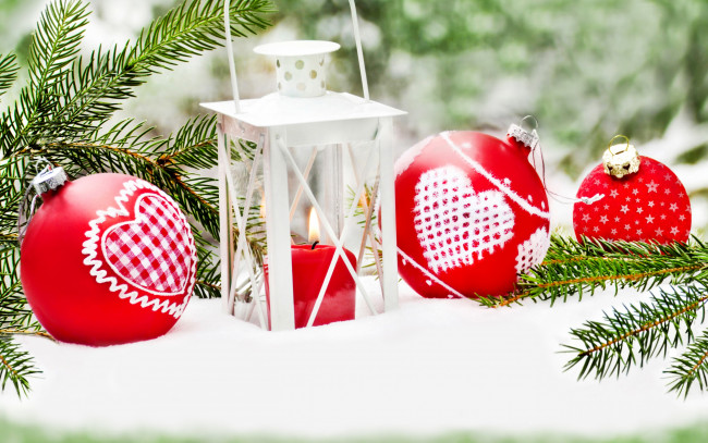 Обои картинки фото праздничные, шары, зима, снег, новый, год, рождество, decoration, christmas, merry