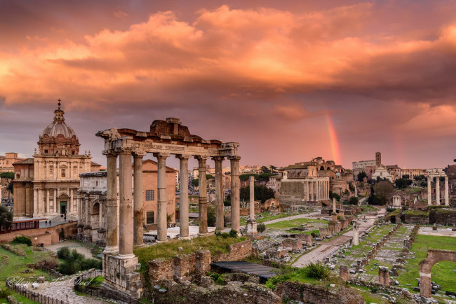 Обои картинки фото forum romanum in rome, города, рим,  ватикан , италия, антик