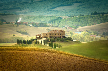 обоя tuscany,  italy, города, - панорамы, простор