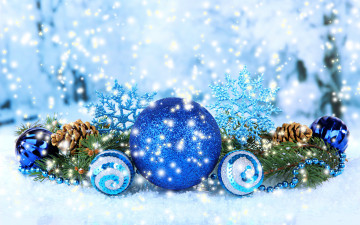 обоя праздничные, украшения, снежинки, декор, новогодний