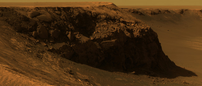 Обои картинки фото mars victoria crater, космос, марс, mars, пространство, планета, поверхность, crater, ландшафт, victoria, грунт