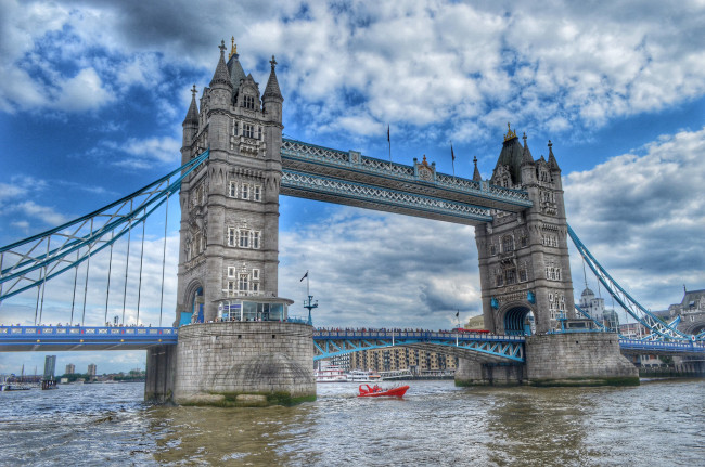 Обои картинки фото tower bridge, города, лондон , великобритания, простор