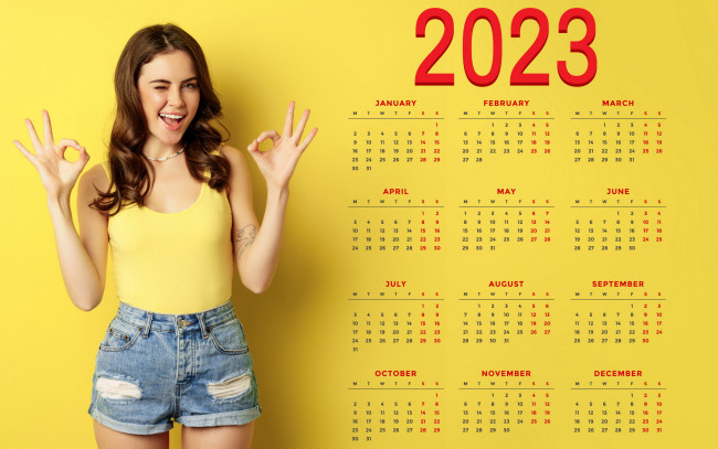 Обои картинки фото календари, девушки, шатенка, календарь, жест