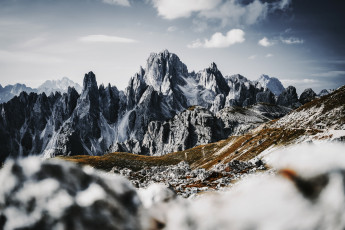 Картинка природа горы cadini di misurina скалы италия горные вершины